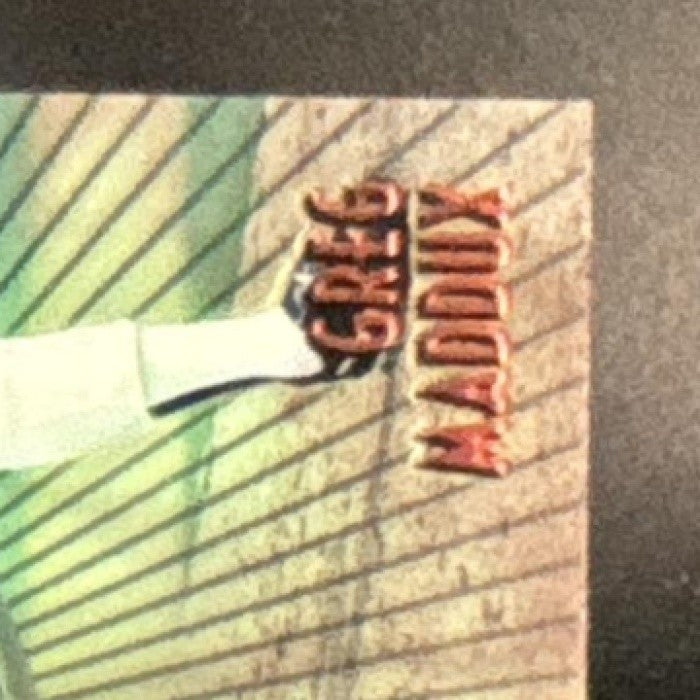 1998 Topps Greg Maddux Mystery Finest Borderless #M12 Atlanta Braves