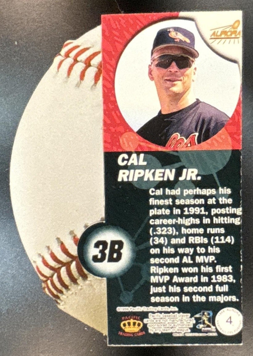 1998 Pacific Aurora Cal Ripken Jr. Hardball Cel Fusions (red) Baltimore Orioles