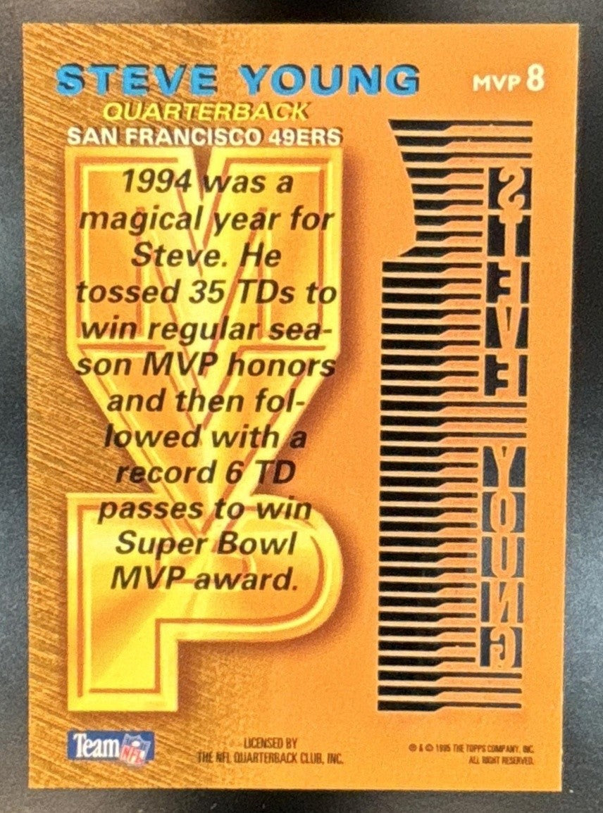 1995 Topps Stadium Club Steve Young MVPs #MVP8 San Francisco 49ers