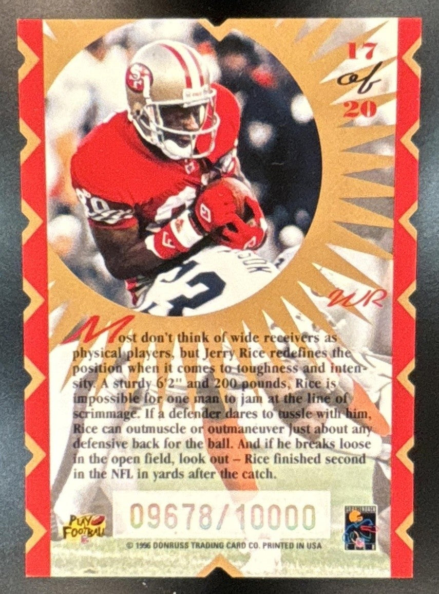 1996 Donruss Jerry Rice Hit List /10000 #17 San Francisco 49ers