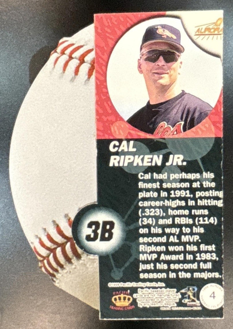 1998 Pacific Aurora Cal Ripken Jr. Hardball Cel Fusions #4 Baltimore Orioles