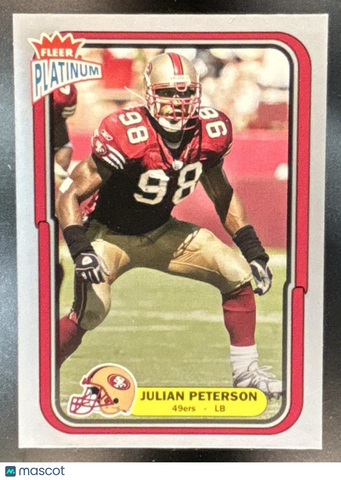 2004 Fleer Platinum Julian Peterson Finish /100 #59 San Francisco 49ers
