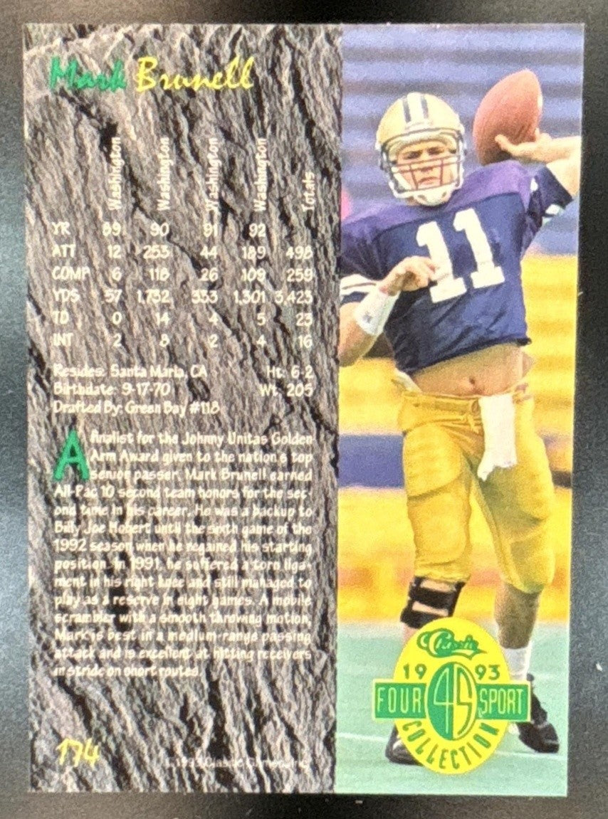 1993 Classic Four Sport Mark Brunell #174 Green Bay Packers