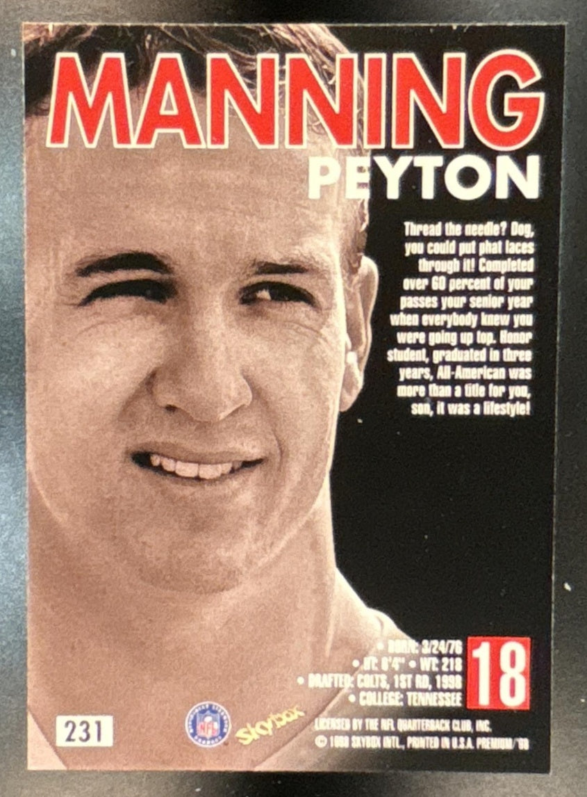 1998 Skybox Premium Peyton Manning #231 RC Indianapolis Colts