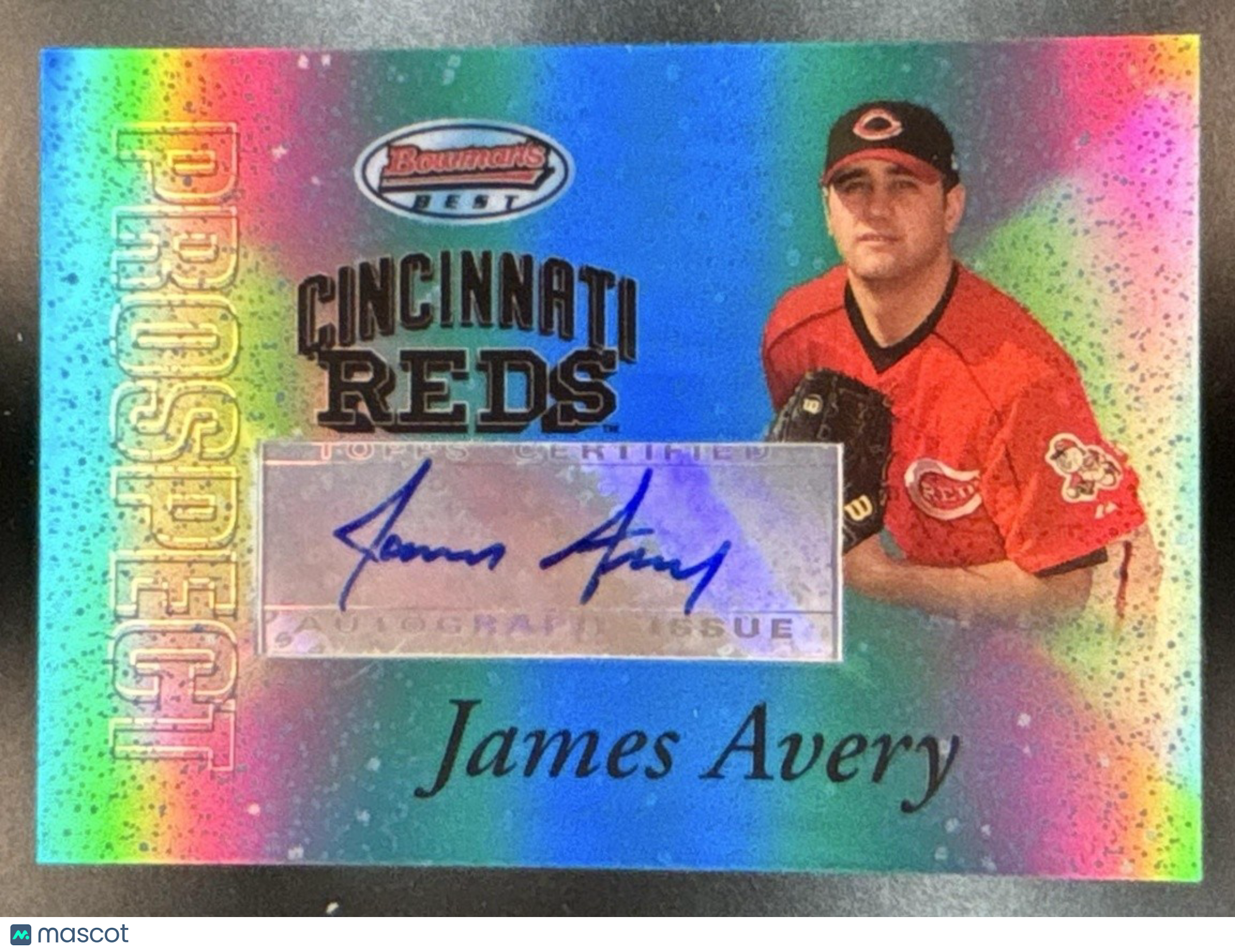2007 Bowman's Best James Avery Prospects Auto Blue /99 #BBP41 Cincinnati Reds