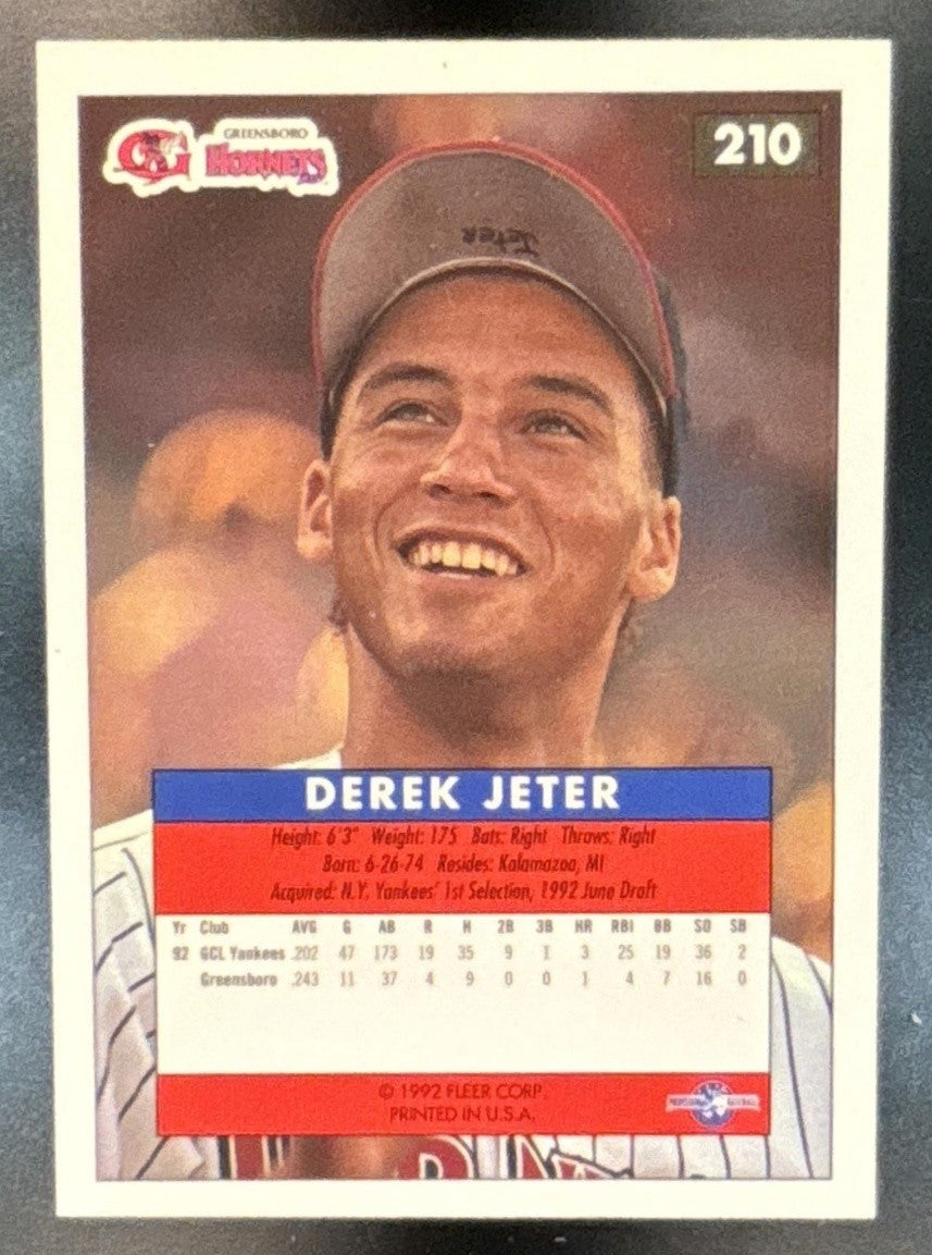 1992 Fleer Excel Derek Jeter #210