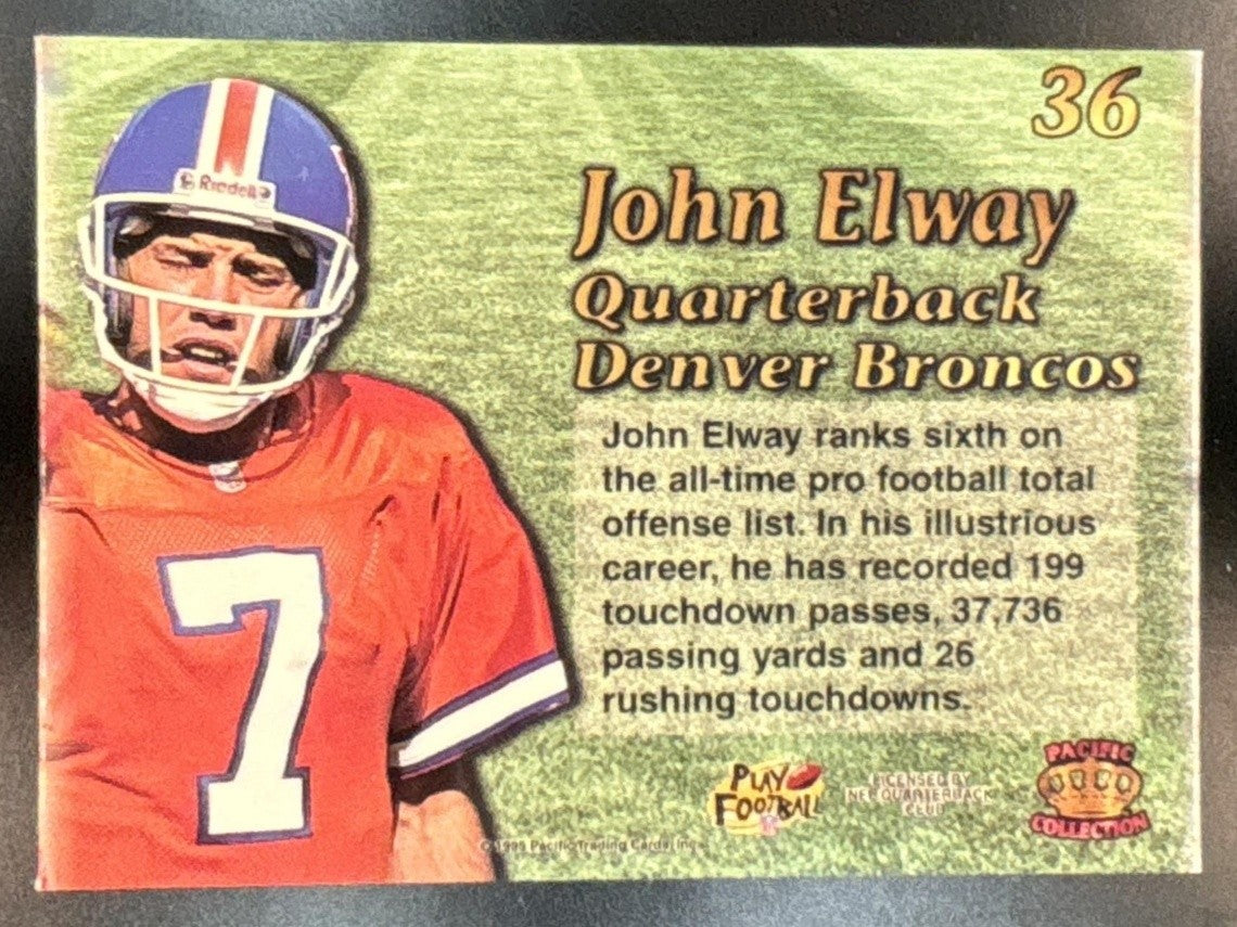 1995 Pacific Triple Folder John Elway #36 Denver Broncos