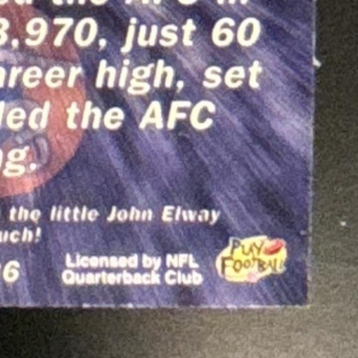 1996 Pacific John Elway Card Supials #11 Denver Broncos
