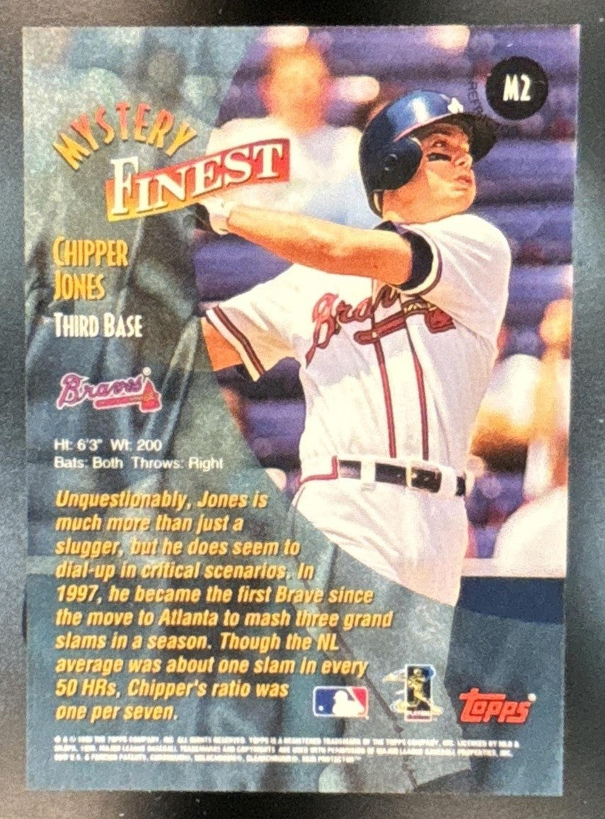1998 Topps Chipper Jones Mystery Finest Bordered Atlanta Braves