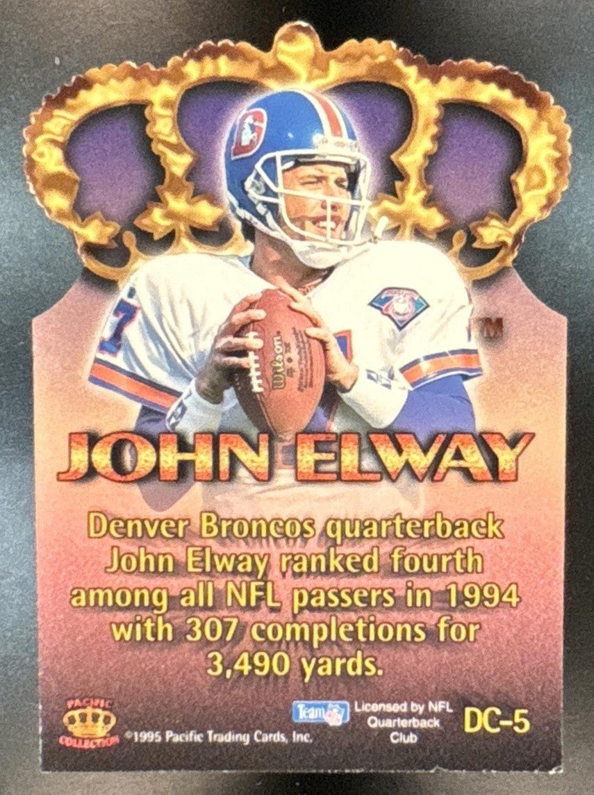 1995 Pacific John Elway Gold Crown Die Cuts #DC-5 Denver Broncos