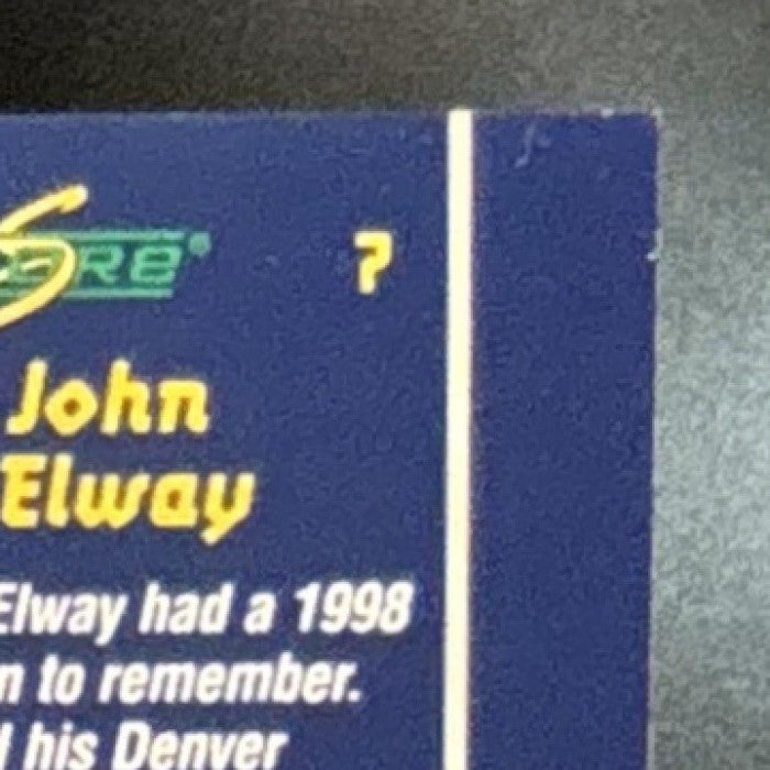 1999 Score John Elway Complete Players #7 Denver Broncos