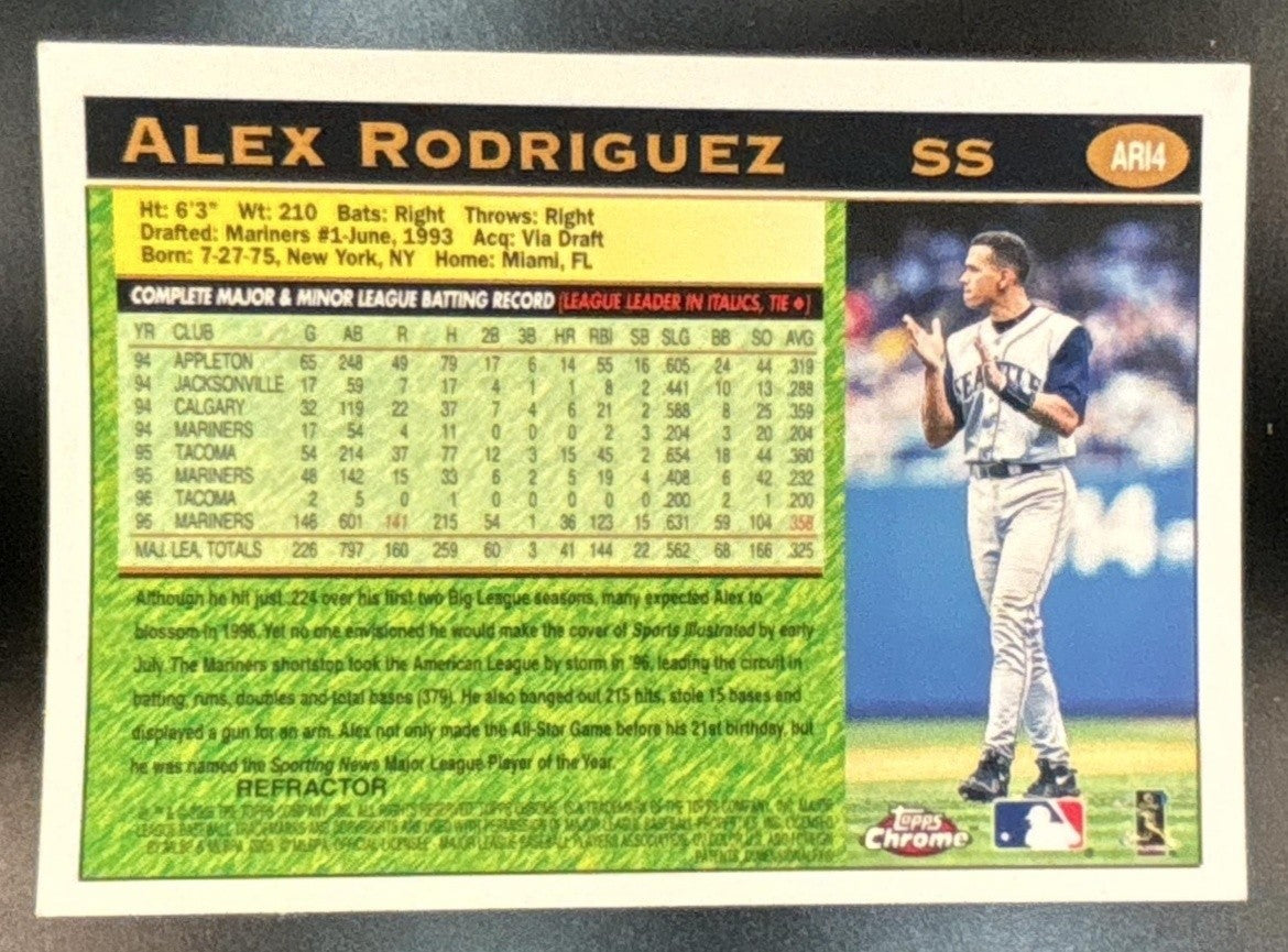 2005 Topps Chrome Alex Rodriguez #AR14 - A-ROD Throwback Refractor