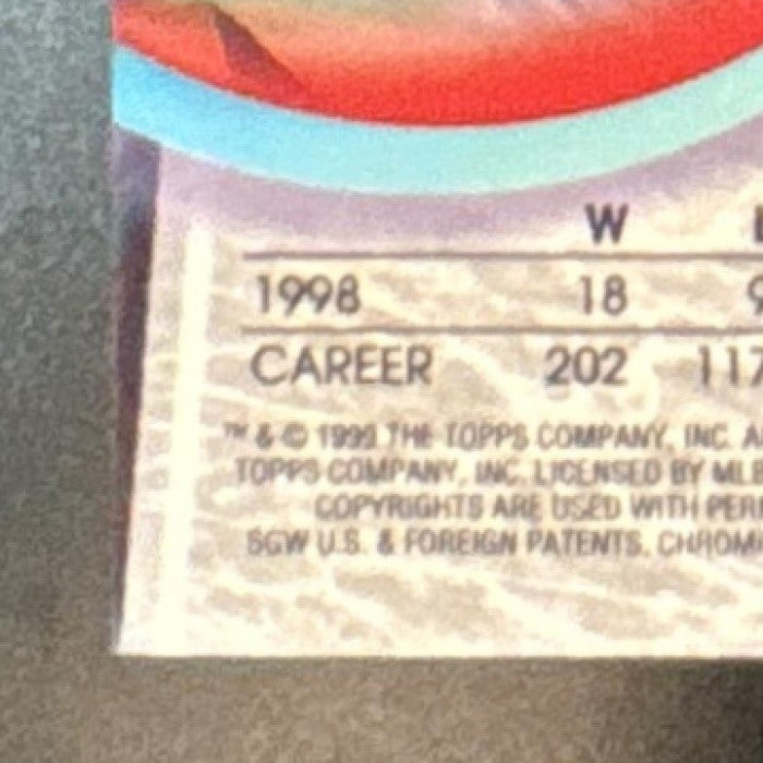 1999 Topps Chrome Greg Maddux Fortune 15 #FF9 Atlanta Braves
