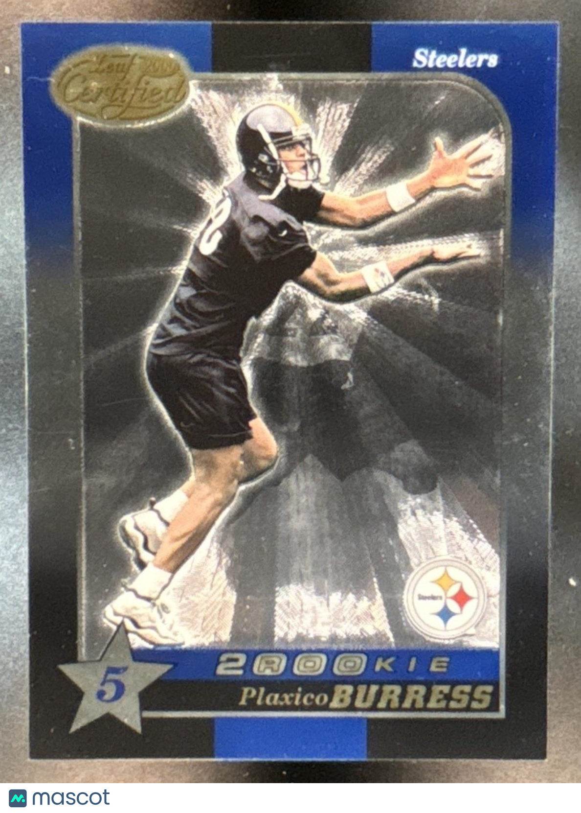 2000 Leaf Certified Plaxico Burress /1000 #243 RC Pittsburgh Steelers