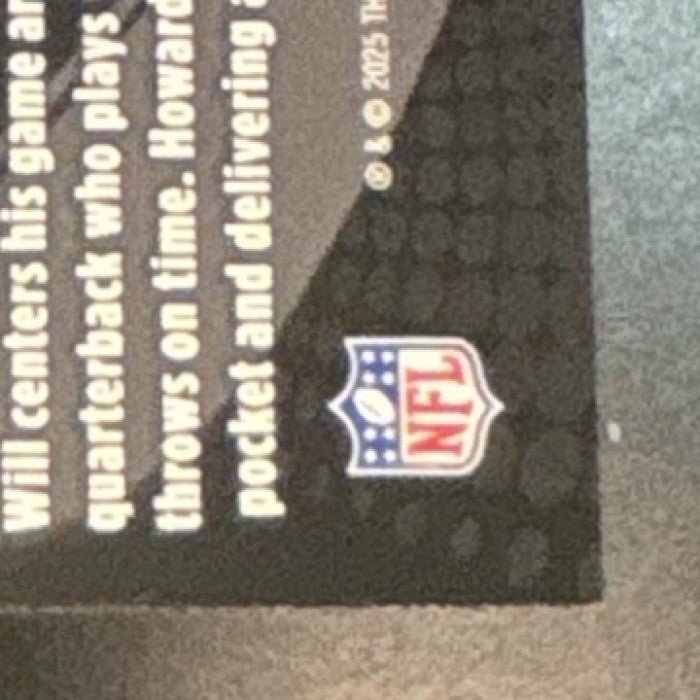 2025 Topps Chrome Black Will Howard White Refractor /10 #142 RC Steelers