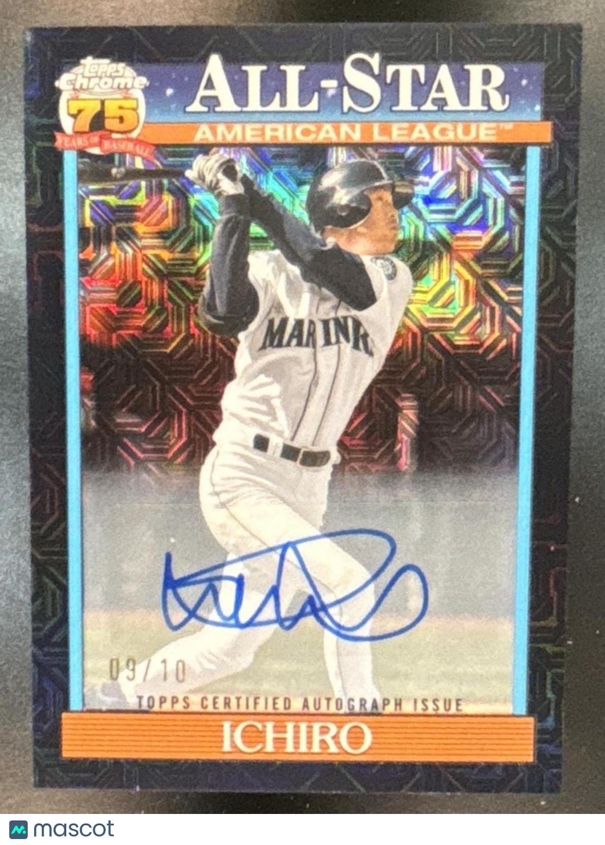 2026 Topps Series 2 Ichiro 1991 Chrome All-Star Auto Silver Pack Black Mojo /10
