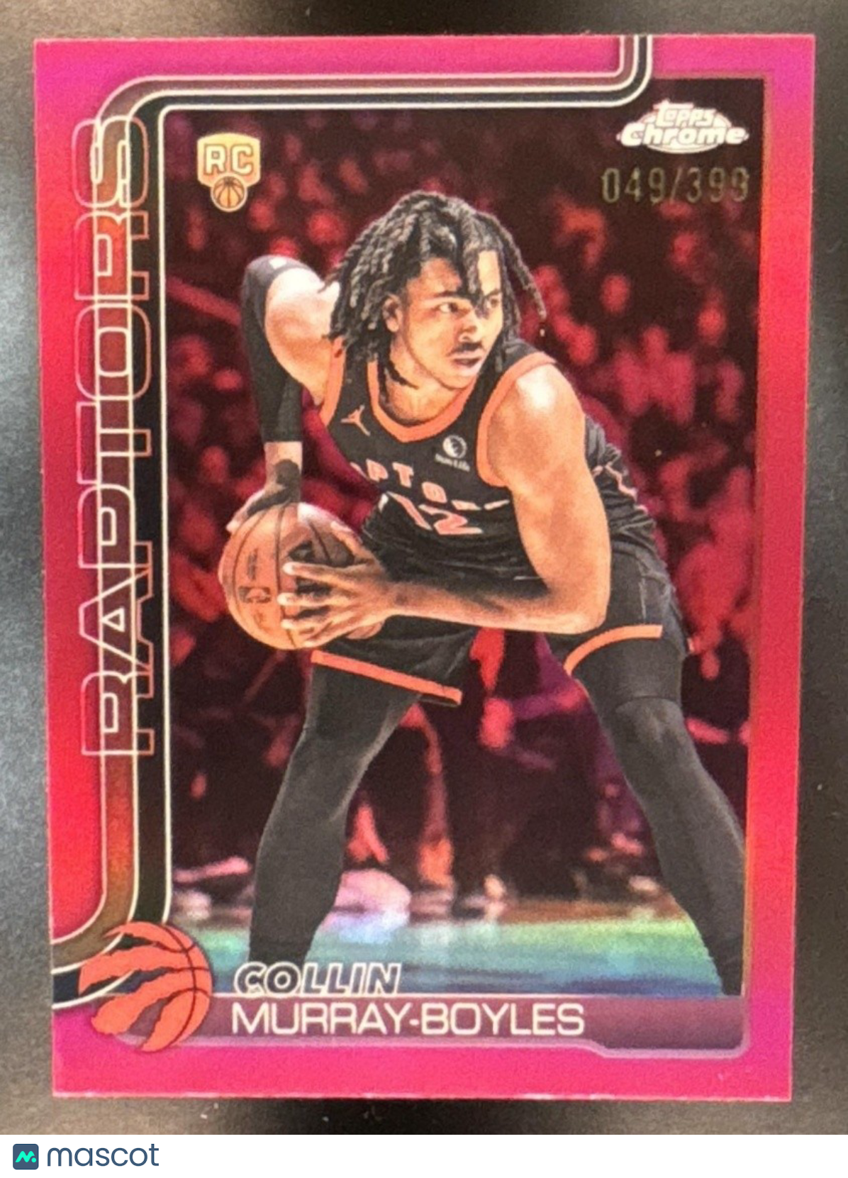 2025-26 Topps Chrome Update Collin Murray-Boyles Magenta /399 #159 RC Raptors