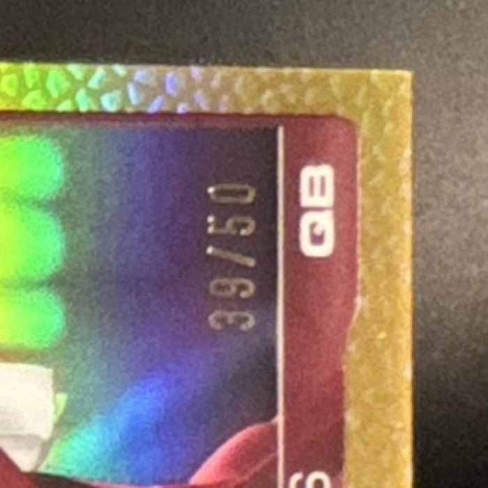 2025 Topps Chrome Jayden Daniels Football Leather Gold /50 #295 Commanders
