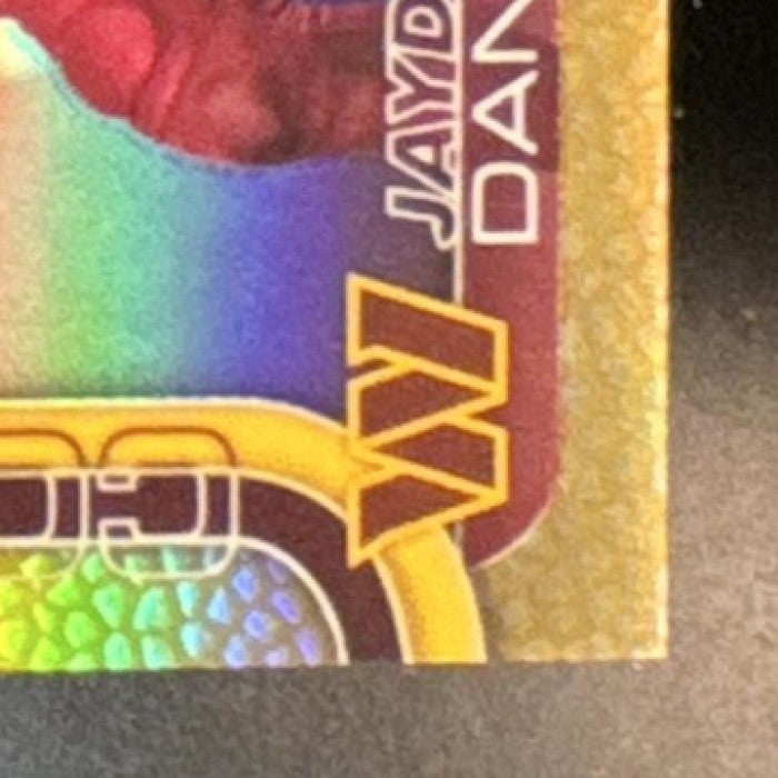 2025 Topps Chrome Jayden Daniels Football Leather Gold /50 #295 Commanders