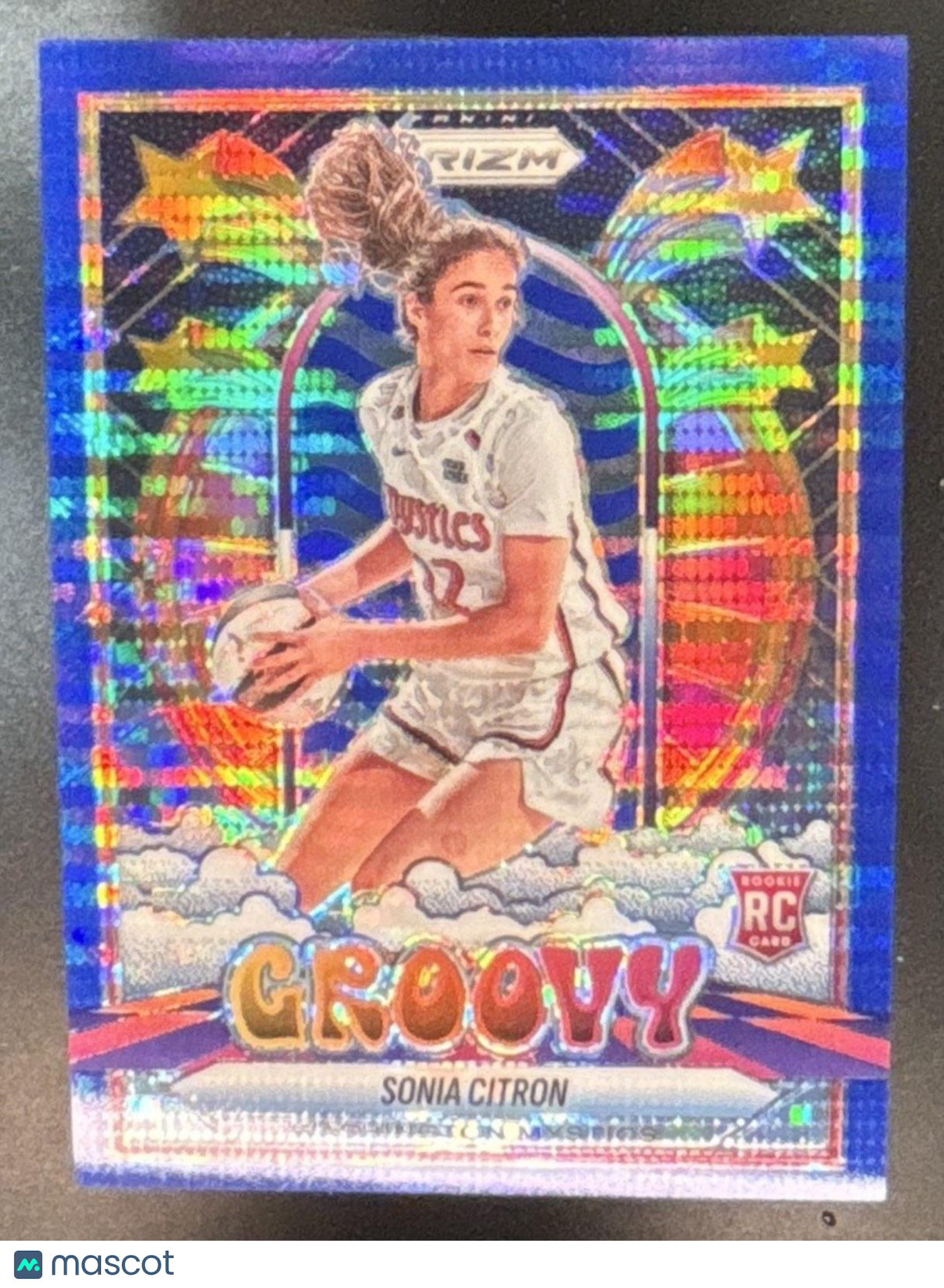 2025 Panini WNBA Prizm Sonia Citron Groovy Blue Pulsar /199 #13 RC Mystics