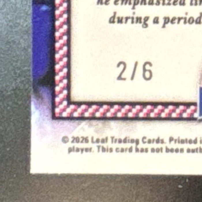 2026 Leaf President's Day Grover Cleveland The Presidents /6 #TP-22