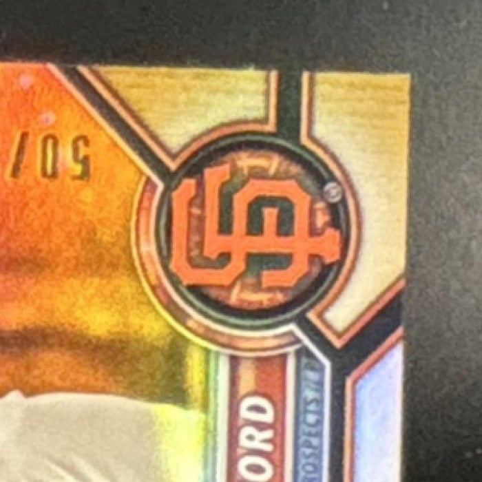 2022 Bowman Draft 1st Edition Reggie Crawford Gold 50/50 #BD-33 Giants