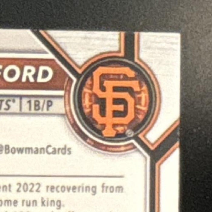 2022 Bowman Draft 1st Edition Reggie Crawford Gold 50/50 #BD-33 Giants