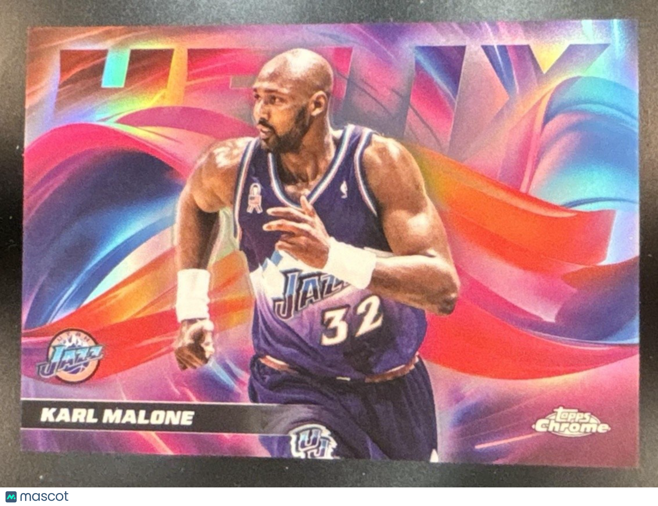 2025-26 Topps Chrome Update Karl Malone Helix #H-13 SSP Utah Jazz