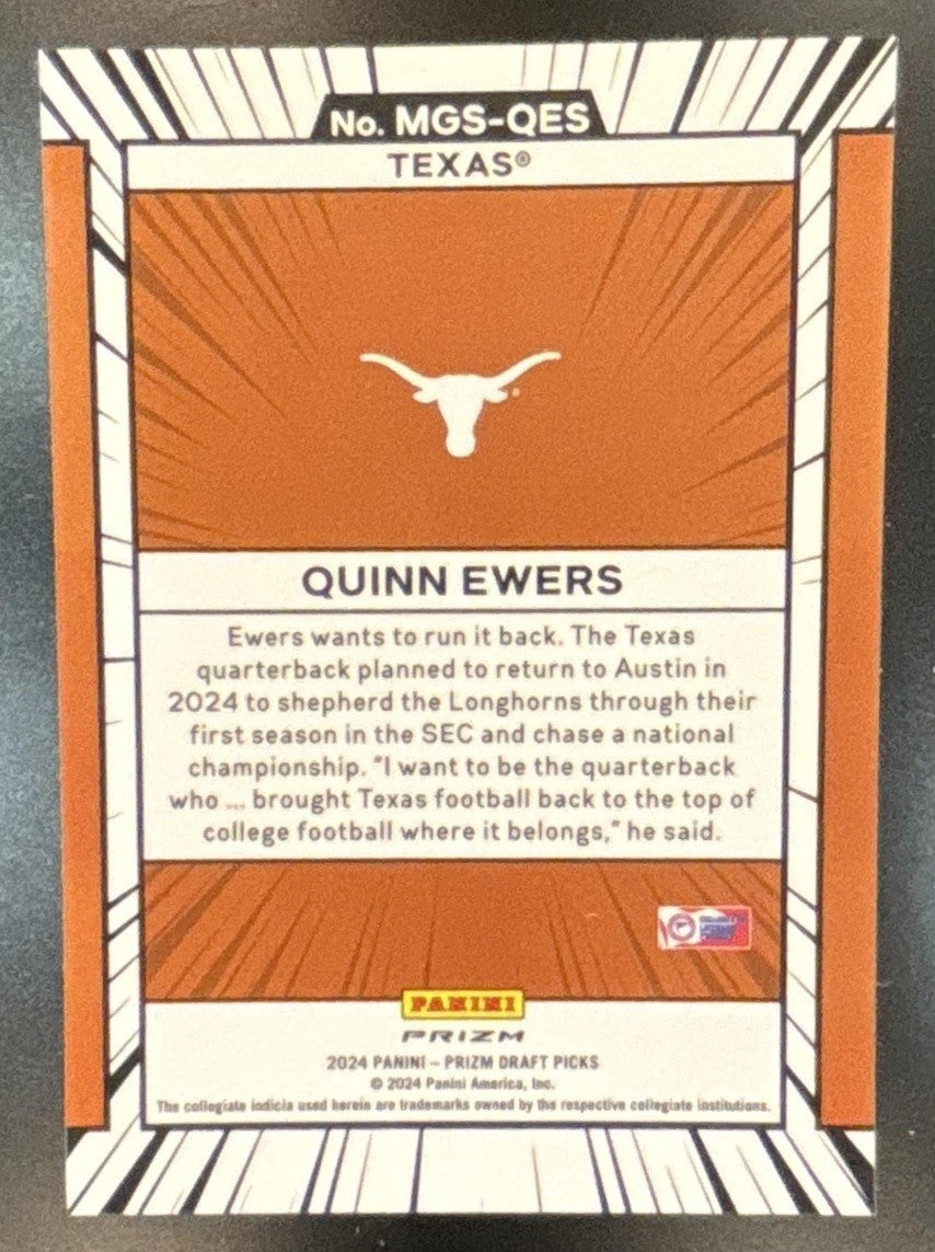 2024 Prizm Collegiate Draft Picks Quinn Ewers Manga SSP Texas Longhorns