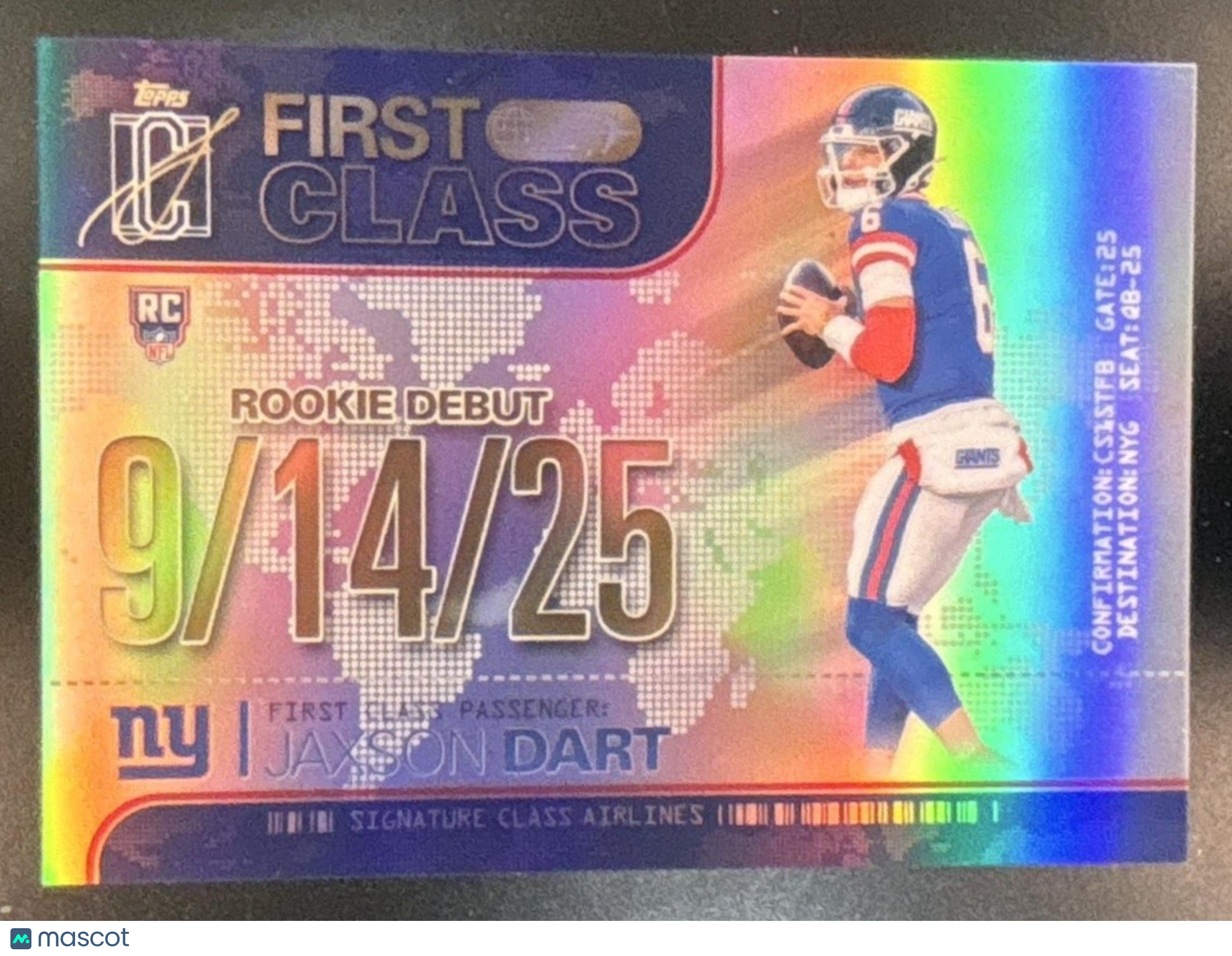 2025 Topps Signature Class Jaxson Dart First #FC-2 RC SSP New York Giants