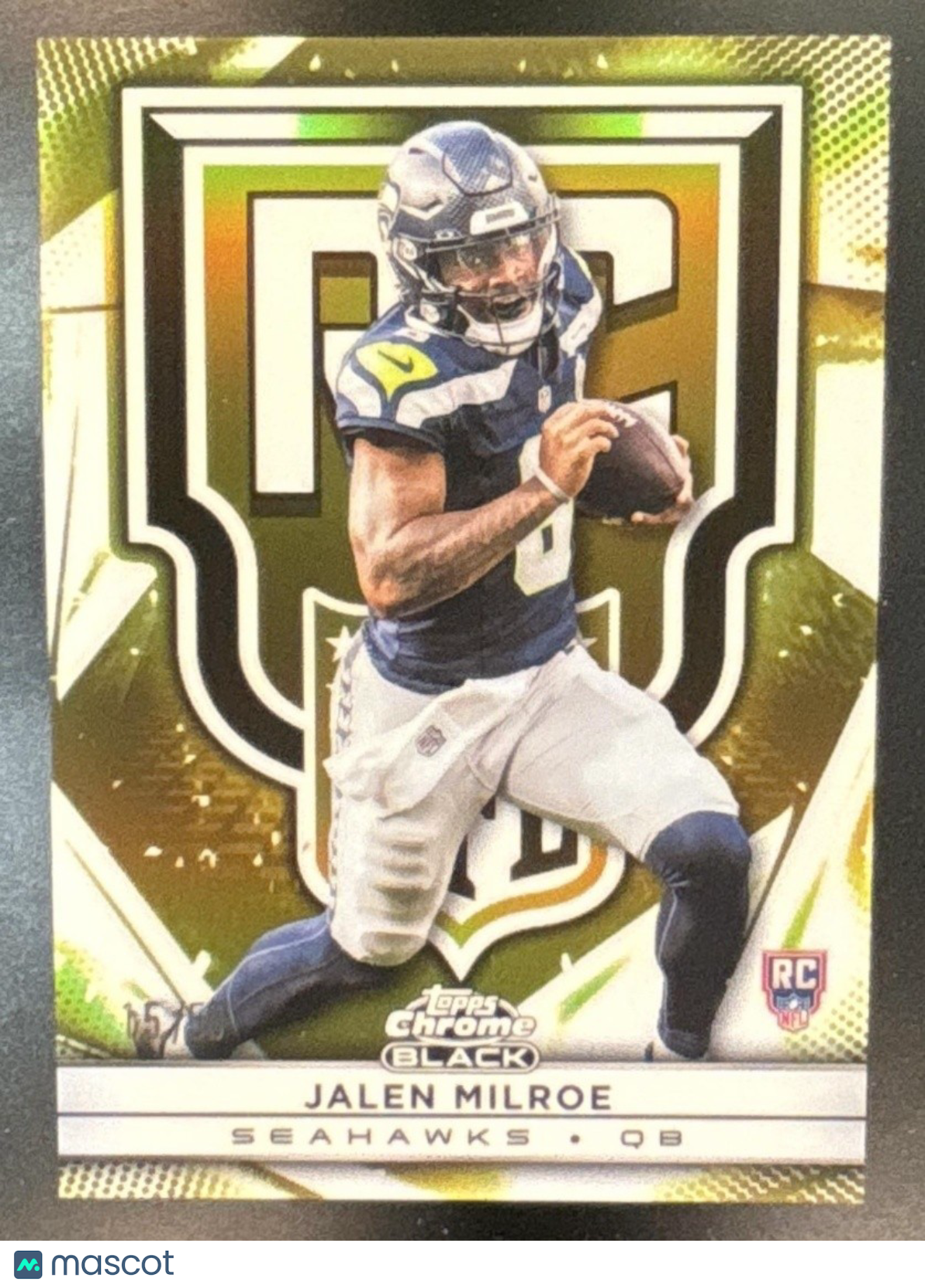 2025 Topps Chrome Black Jalen Milroe Rookie Design Variation Gold /50 #RV-27 RC