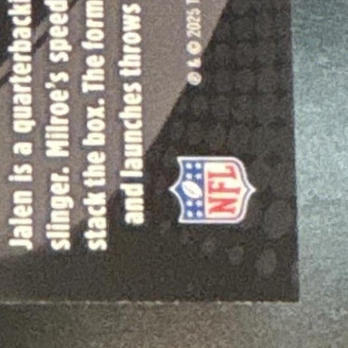 2025 Topps Chrome Black Jalen Milroe Rookie Design Variation Gold /50 #RV-27 RC