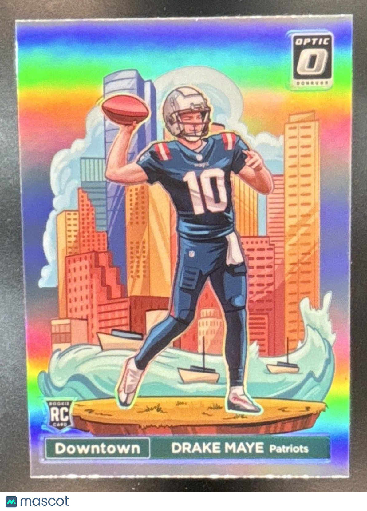 2024 Panini Donruss Optic Drake Maye Downtown! #13 RC SSP New England Patriots