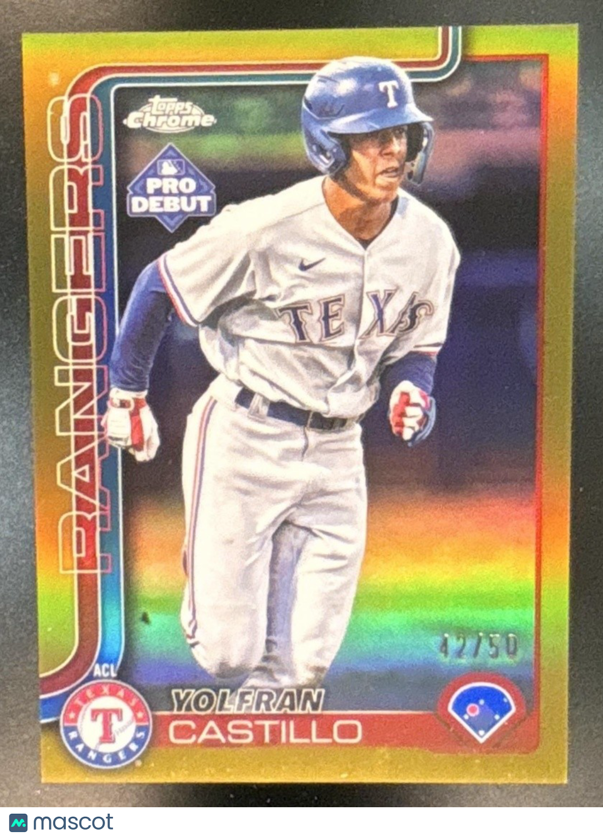 2025 Topps Pro Debut Yolfran Castillo Chrome Gold /50 #PDC-51 ACL Rangers