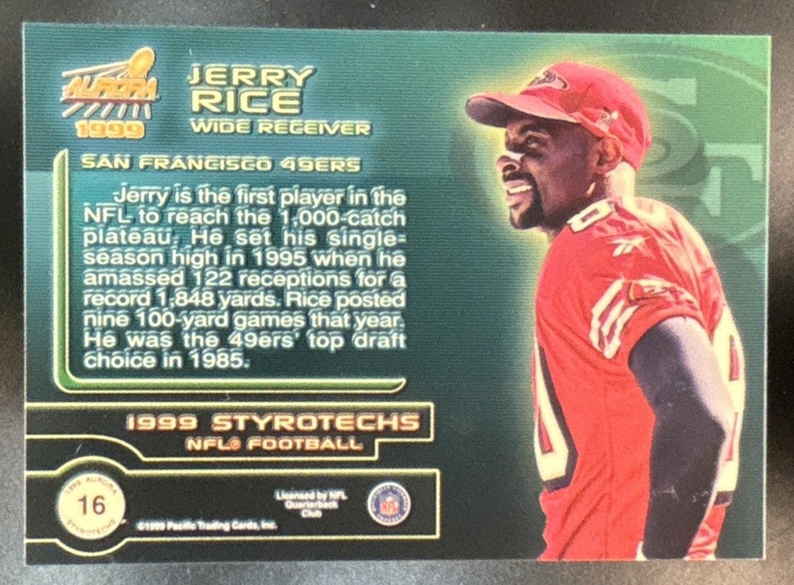 1999 Pacific Aurora Jerry Rice Styrotechs #16 49ers
