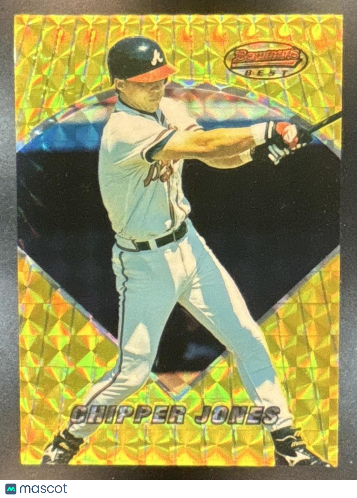 1996 Bowman's Best Chipper Jones Atomic Refractor #7 Atlanta Braves