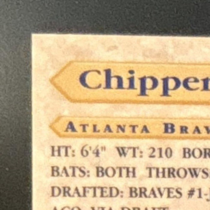 1998 Bowman's Best Chipper Jones Refractor /400 #5 Atlanta Braves