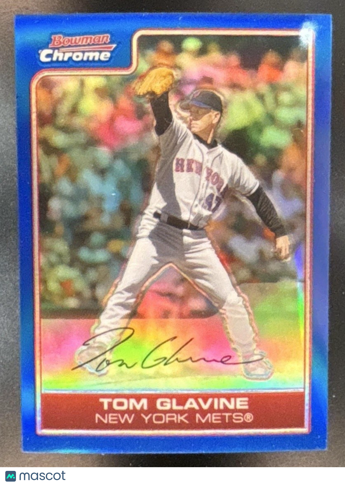2006 Bowman Chrome Tom Glavine Blue Refractor /150 #173 New York Mets