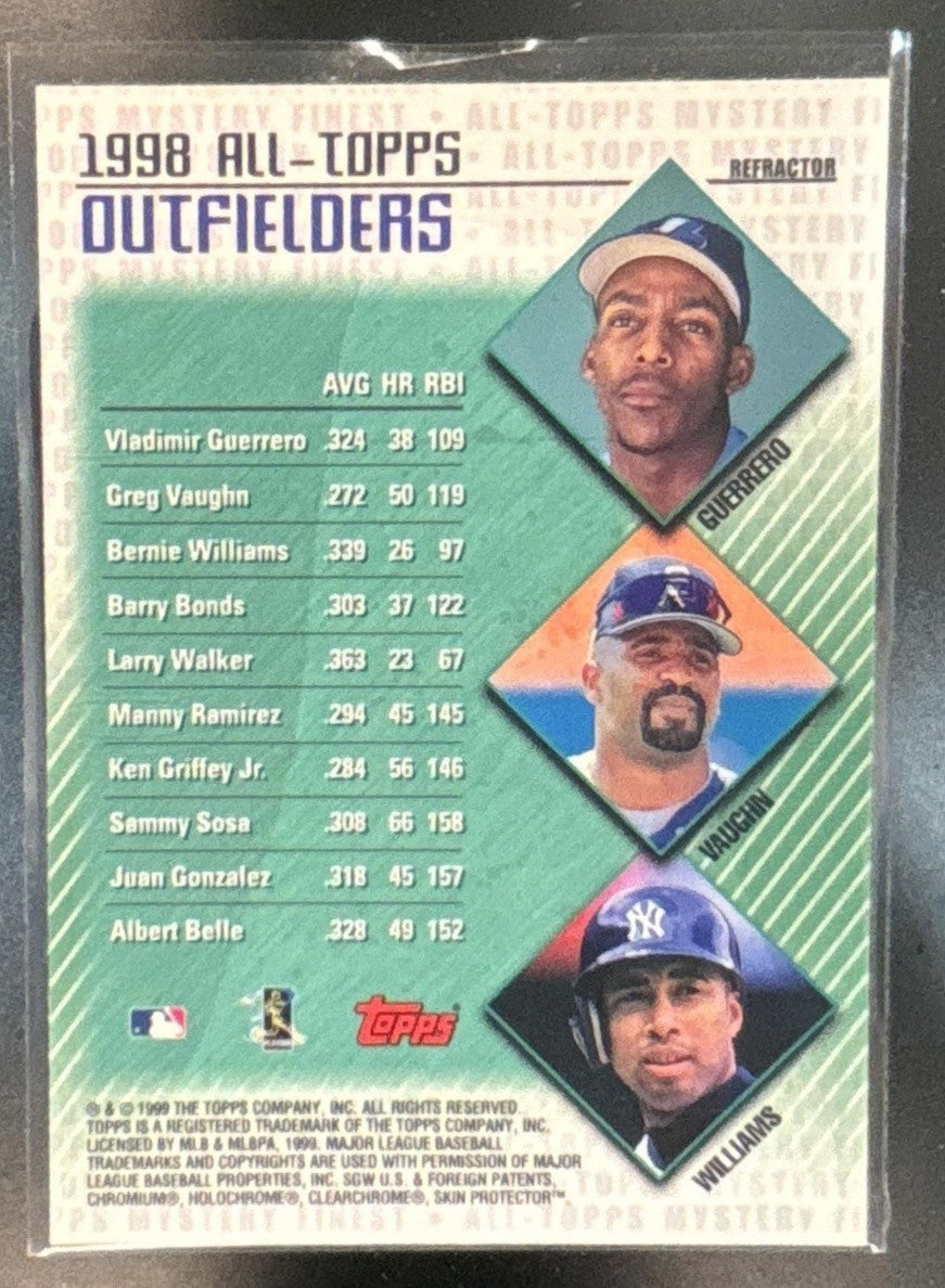 1999 Topps Vladimir Guerrero All Mystery Finest Refractor #M25 Montreal Expos