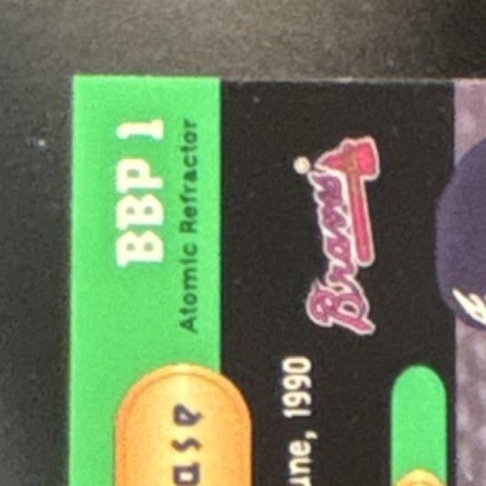 1996 Bowman Chipper Jones Bowman's Best Previews Atomic Refractor #BBP 1 Braves