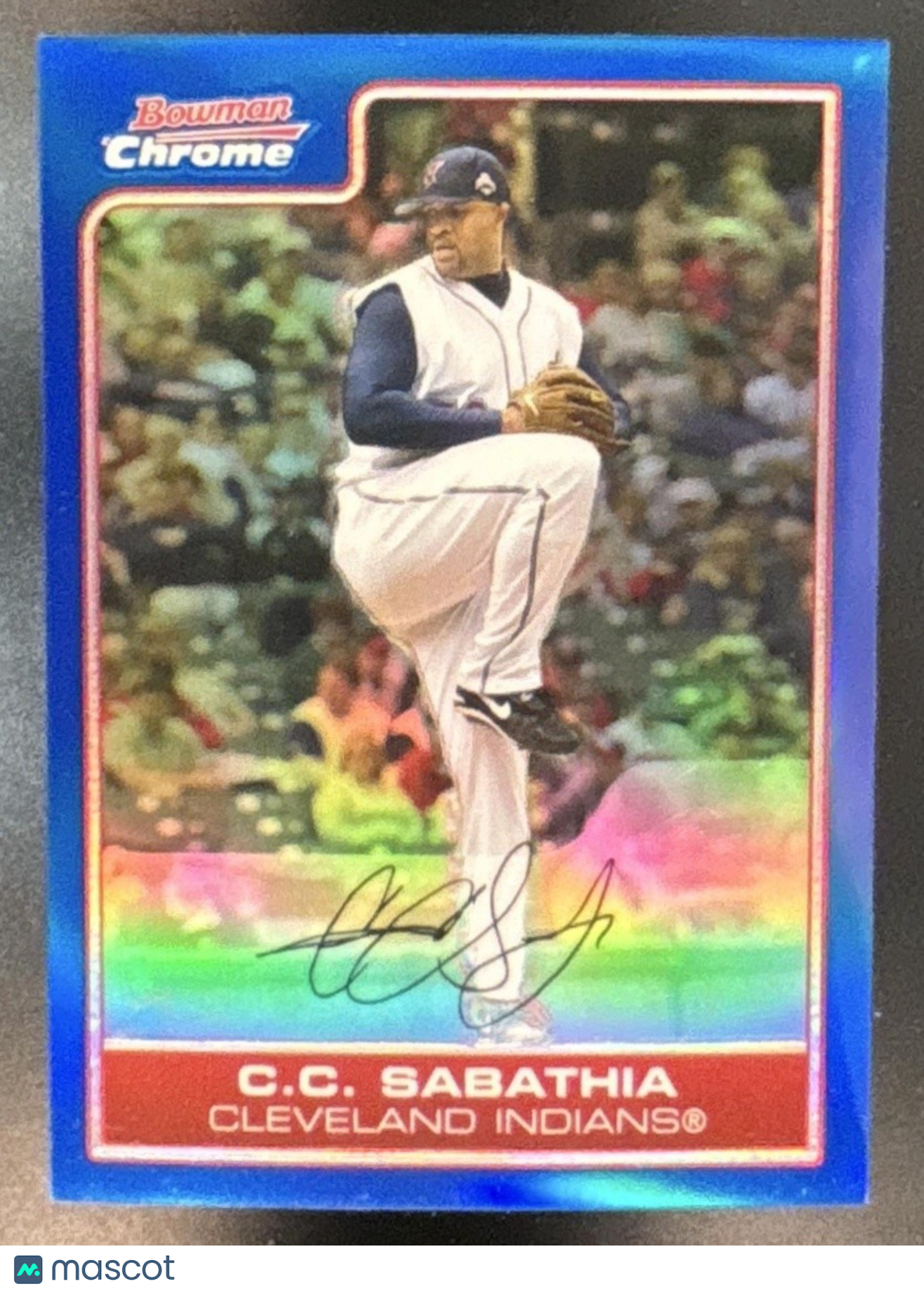 2006 Bowman Chrome CC Sabathia Blue Refractor /150 #26 Cleveland Indians