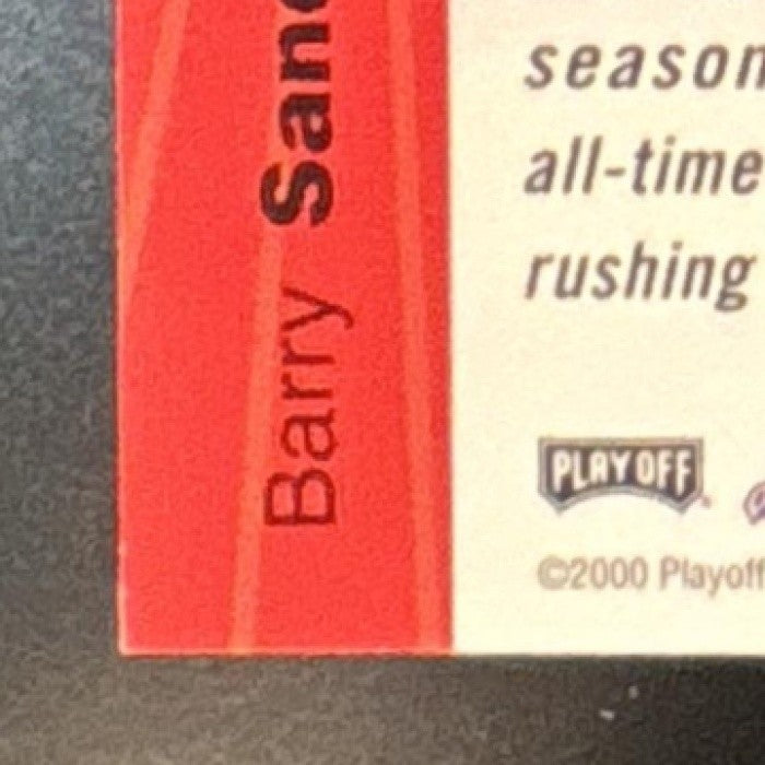 2000 Playoff Prestige Barry Sanders Inside the Numbers #IN99 Detroit Lions