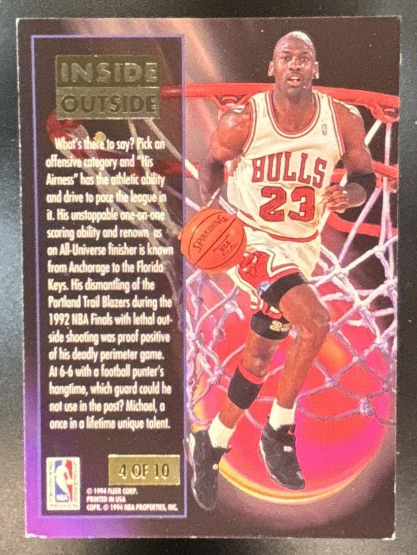 1993-94 Fleer Ultra Michael Jordan Inside Outside #4 Chicago Bulls