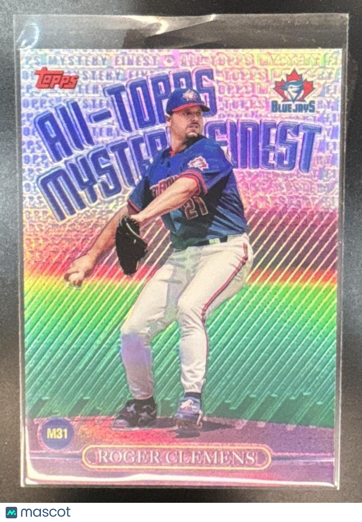1999 Topps Roger Clemens All Mystery Finest Refractor Toronto Blue Jays