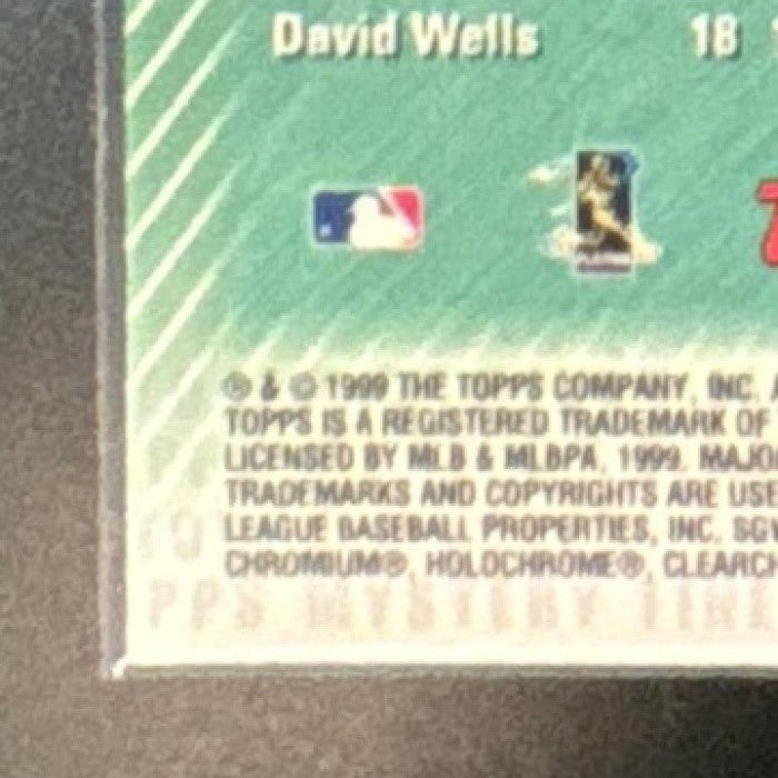 1999 Topps Roger Clemens All Mystery Finest Refractor Toronto Blue Jays