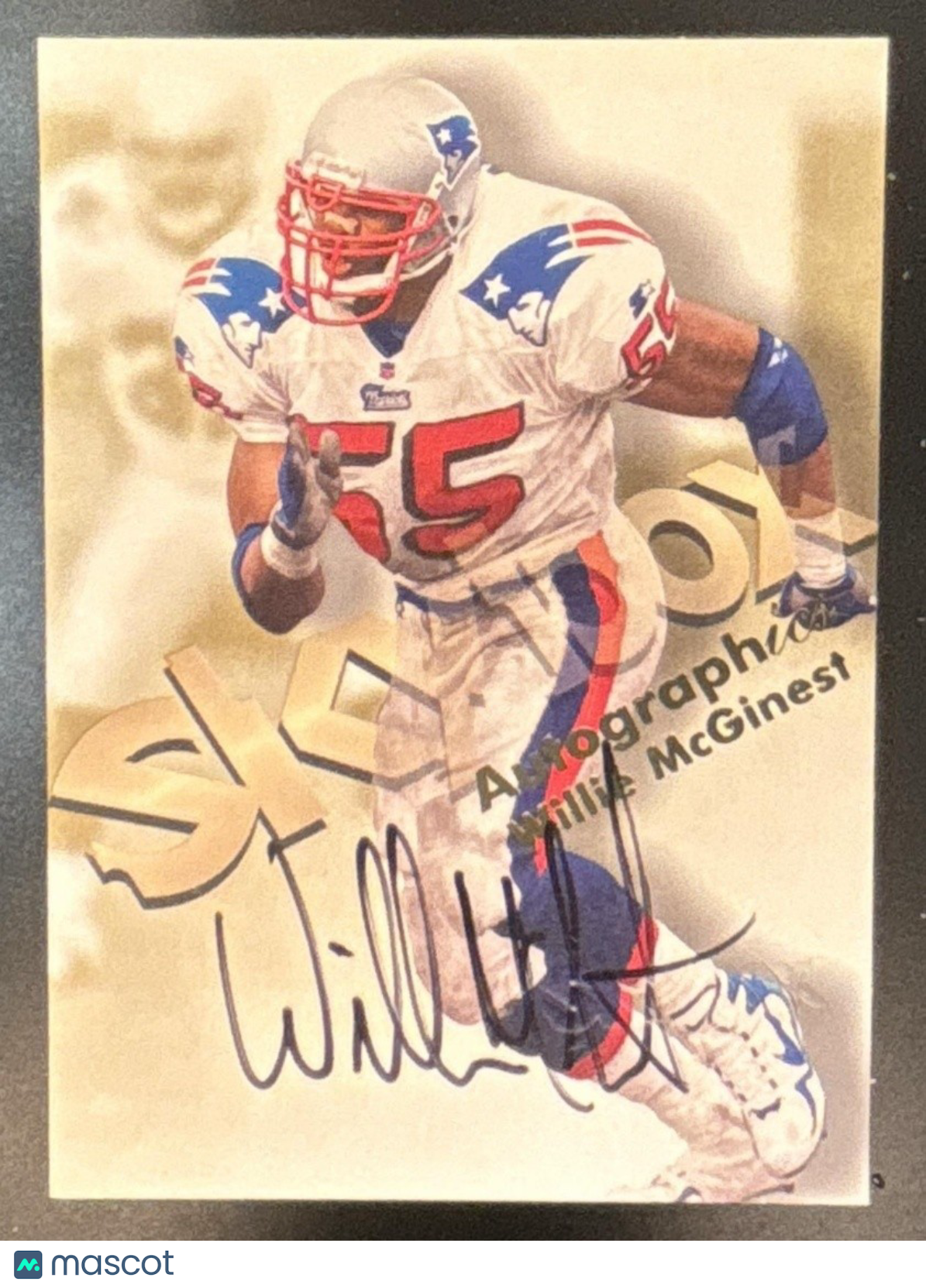 1998 Skybox Premium Willie McGinest Autographics Redemptions Patriots