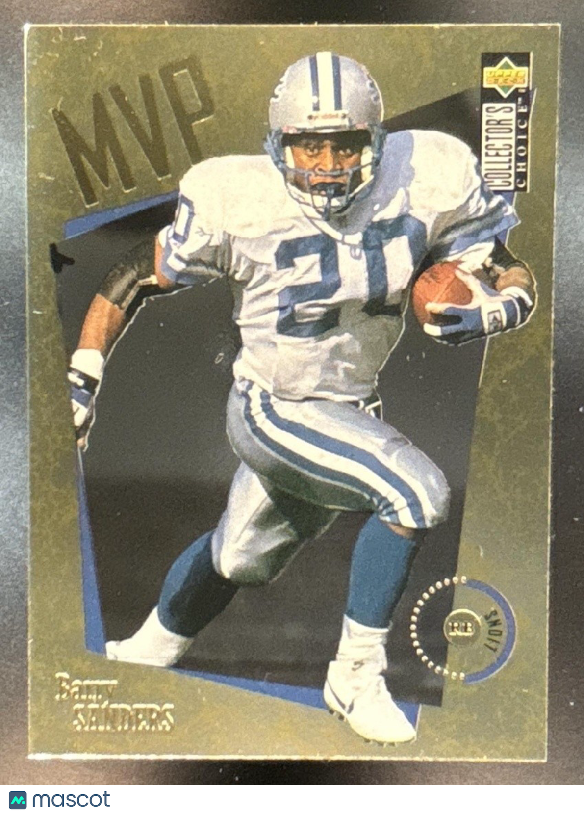 1996 Upper Deck Collector's Choice Barry Sanders MVPs Gold #M16 Detroit Lions