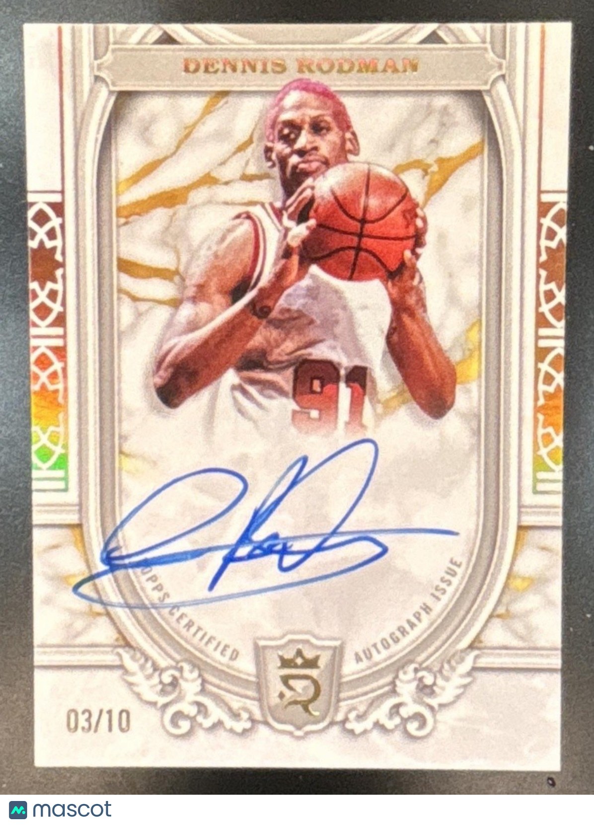 2023-24 Topps Royalty Collection Dennis Rodman Superior Signatures /10 Auto