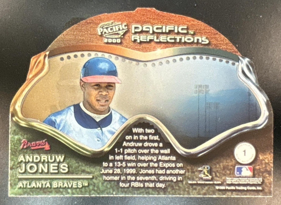 2000 Pacific Andruw Jones Reflections #1 Atlanta Braves