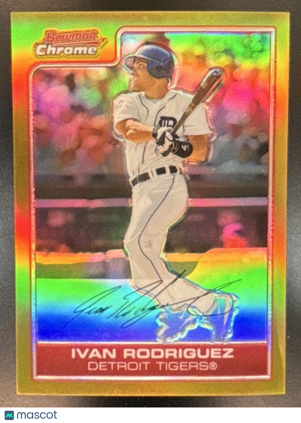 2006 Bowman Chrome Ivan Rodriguez Gold Refractor /50 #62 Detroit Tigers